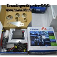 Ксенон МОТО (Мотомир), типа Слим (узкий блок)  HID2+лампа Н6-3 6000 К, красивая коробка