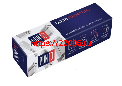 Цилиндровый Punto (Пунто) механизм Z3007Tang75(40+10+25) со штоком CP хром фото 2