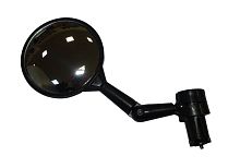 Зеркало Вело торцевое регулируемое, крепление в руль, круглое