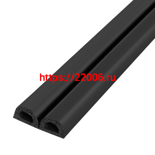 Уплотнитель Fuaro (Фуаро) без клеевой основы WADH/D-9x7,5mm, BLACK черный 100 m
