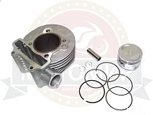 Цилиндр в сборе с поршнем 4-х такт. скутер (150см3) 57,40 мм 157QMJ Динго 150 (НАБОР)