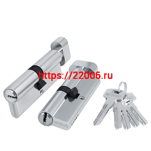 Цилиндровый Fuaro (Фуаро) механизм (200 ZM/80) 2000ZMKnob80(30+10+40) CP хром 5Key с вертушкой