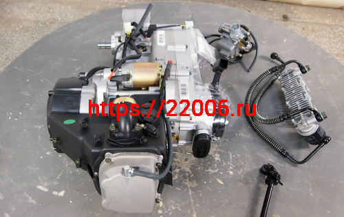 Двигатель Dingo150 (STELS Капитан) 4х такт.150 см3 157QMJ (GY6-150) моноблок с редуктором в сборе. фото 4