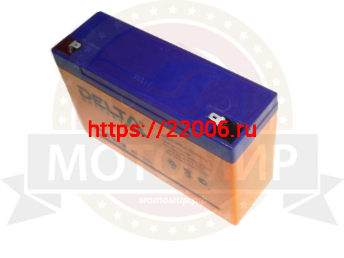 Аккумулятор  6В  12 А/ч, кислотный AGM ( Delta DTM 612) для электро машинок(150х50х95)