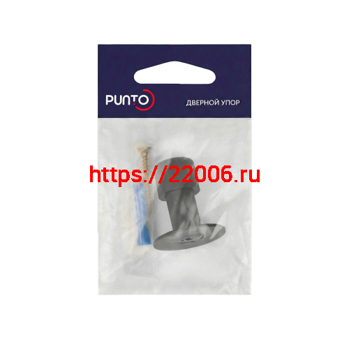 Упор Punto (Пунто) дверной настенный DFIX/W50 INOX BL-24 черный фото 3
