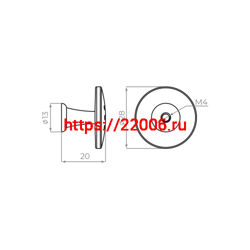 Ручка-кнопка Ajax (Аякс) мебельная MB-B-003 SC сатин.хром фото 2