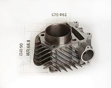 Цилиндр в сборе с поршнем 4-х такт.скут.(175см3) 61,00 мм,158QMJ Stels|/Keeway d-61 (палец D15mm)