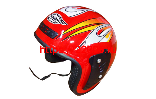 Шлем открытый FALCON XZH03 (Колобок) с забралом, размер M (61-62) (В КОРОБКЕ ПО 2 ШТ) СИНИЙ И КРАСНЫ фото 2