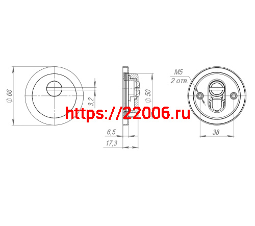 Накладка Fuaro (Фуаро) DEF.RLR/R-EXT.6617 CP-8 хром фото 3