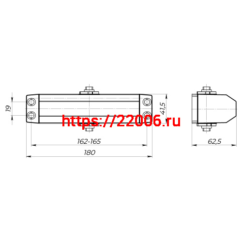 Доводчик Ajax (Аякс) дверной DCTR80-140 (TDR-140) 80-140кг BR коричневый фото 3