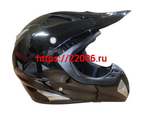 Шлем кроссовый KIRIN K27, черный, черн-бел, зелен-желт, размер S фото 3