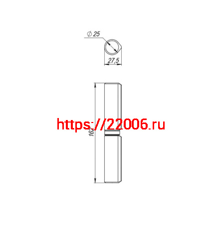 Петля приварная D25x160S фото 2