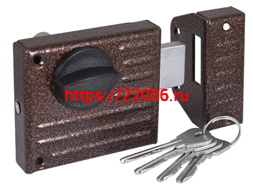 Замок Zenit (Зенит) накладной ЗН1-2.1 медь