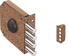 Замок Elbor (Эльбор) накладной сувальдный Базальт 1.05.51.КМА (медный антик), 5 кл. /20425/