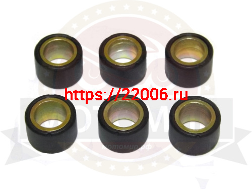 Ролик вариатора (компл 6 шт.) 16х13  9,0 гр GY6-50, 139QMB, Хонда DIO, Tact, Lead (НАБОР)