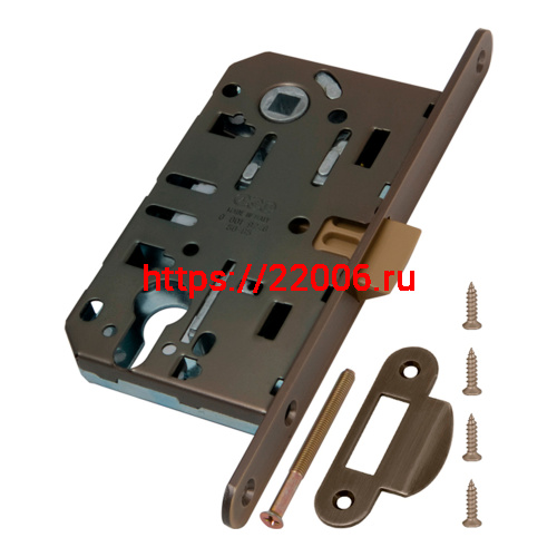 Корпус замка AGB (АГБ) под цил. MEDIANA EVOLUTION B01103.50.12.567 с отв. планкой B01000.13 (ант бронза) фото 2
