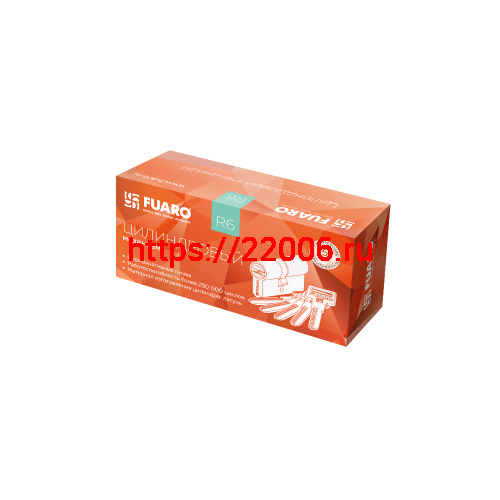 Цилиндровый Fuaro (Фуаро) механизм (R602) R6002Knob68(26+10+32) CP хром 5Key с вертушкой фото 2