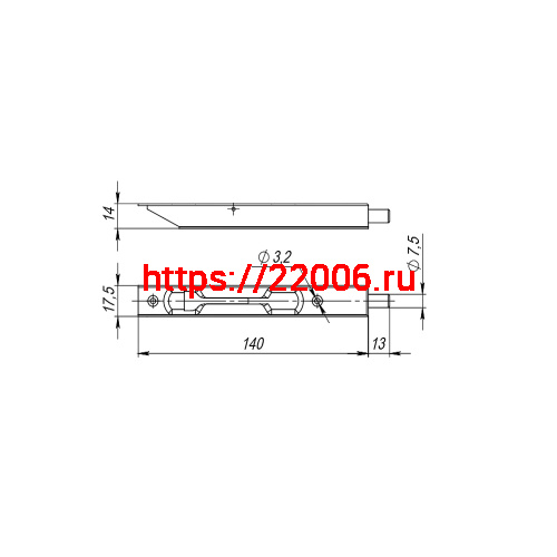 Упор Fuaro (Фуаро) дверной торцевой RIGEL16-140 (FB 140-16 ) SN-3 мат.никель фото 2