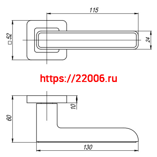 Ручка Punto (Пунто) раздельная K.QR52.MARS (MARS QR) SN/WH-19 матовый никель/белый фото 2