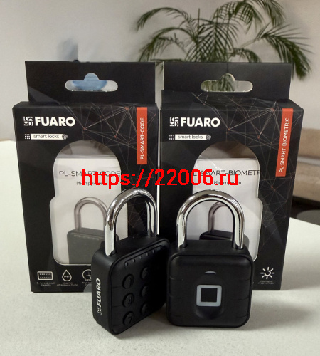 Замок Fuaro (Фуаро) навесной умный биометрический PL-SMART-BIOMETRIC подвес