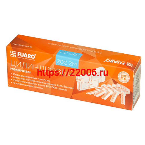 Цилиндровый Fuaro (Фуаро) механизм (200 ZM/90) 2000ZMKnob90(45+10+35) CP хром 5Key с вертушкой фото 2