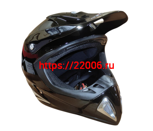 Шлем кроссовый KIRIN K27, черный, черн-бел, зелен-желт, размер S фото 2