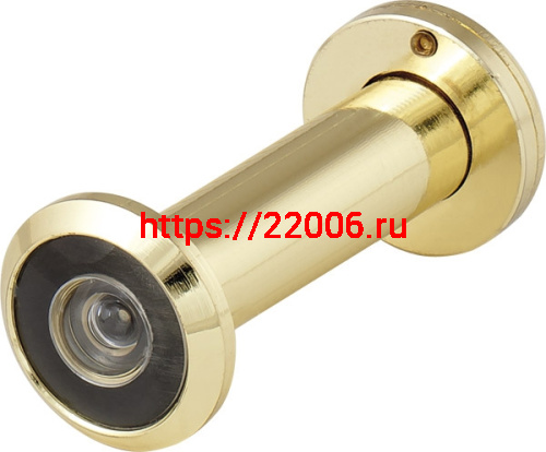 Глазок Fuaro (Фуаро) дверной, оптика пластик DV 2/100-60/Z/HD (VIEWER 2 DVZ) GP золото (подвес)