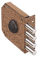 Замок Elbor (Эльбор) накладной Базальт 1.05.51.МА никель, сув., 4 риг., медный антик /32759/