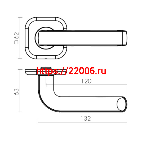 Ручка Fuaro (Фуаро) раздельная K.XL62.TOR (TOR XL) CP-8 хром фото 2 Ручка Fuaro (Фуаро) раздельная K.XL62.TOR (TOR XL) CP-8 хром фото 2
