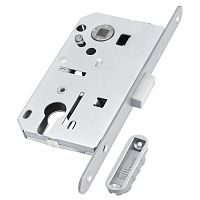 Замок Bonaiti (Бонаити) межкомнатный магнитный под цилиндр B-FORTY №68 с отв. пл. F45 (матовый хром), планка 190 мм