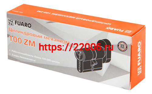 Цилиндровый Fuaro (Фуаро) механизм (100 ZM/70) 1000ZMKnob70(30+10+30) CP хром 5Key с вертушкой фото 2
