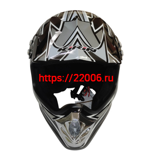 Шлем кроссовый KIRIN QL-112D, черный, синий, красный, размер S фото 2