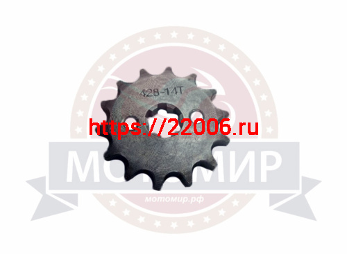 Звезда 14 зуб. (428) (d14-17, 2х30) цепи, ведущая Jordan EVO (НАБОР)