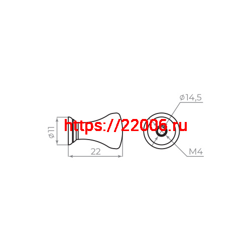 Ручка-кнопка Ajax (Аякс) мебельная MB-B-004 SC сатин.хром фото 2