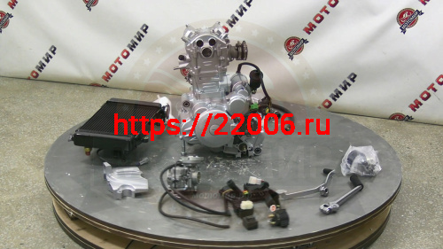 Двигатель 4т. 270 см3 174MM-3, CBS300, ZONGSHEN, 4х клап., эл+кик, жидк. охл. + РАДИАТОР 41399 фото 3