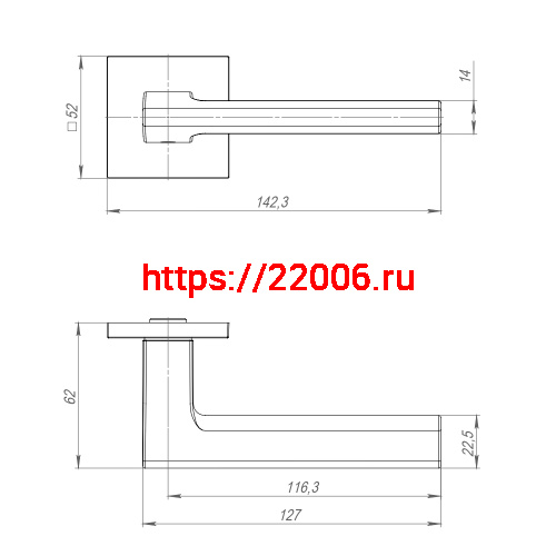 Ручка Ajax (Аякс) раздельная K.JS51.MARCO (MARCO JS) BL-24 черный фото 2