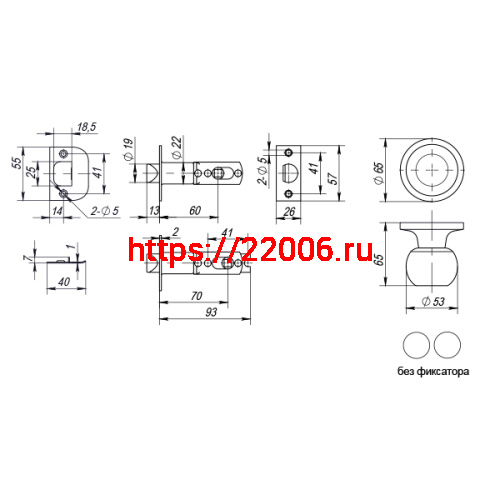 Ручка Punto (Пунто) защелка DK672 AB-PS (6072 AB-P) (без фик.) бронза фото 3